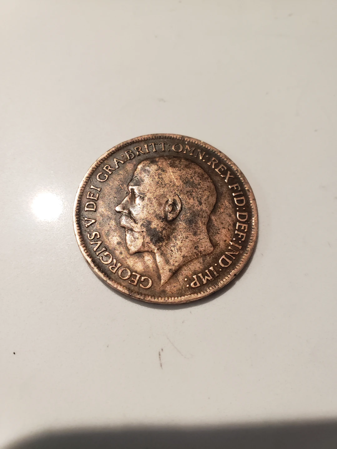 1919 British Penny - photo 2