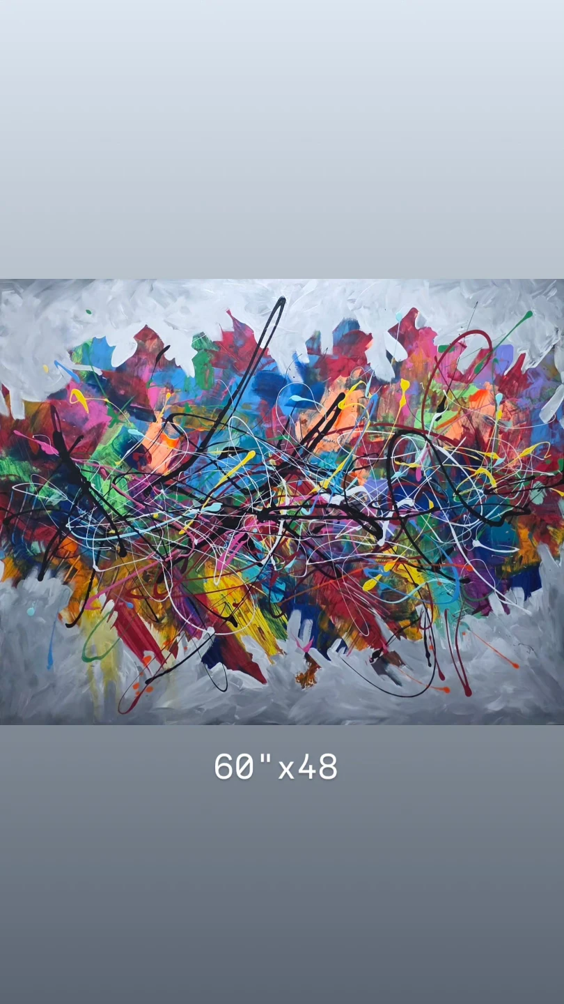 Huge original hand-painted painting by local artist Abstract