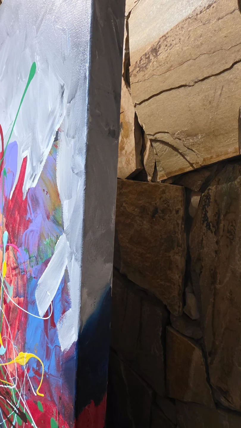 Huge original hand-painted painting by local artist Abstract - photo 3
