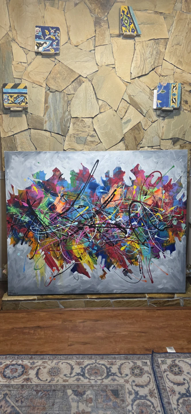 Huge original hand-painted painting by local artist Abstract - photo 4