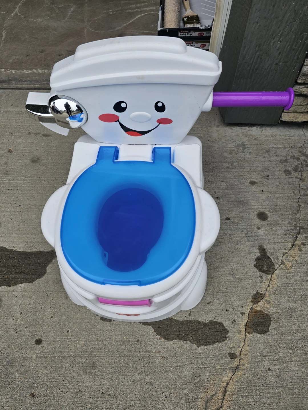 Fisher-Price Learn-to-Flush Potty Training Toilet - photo 2