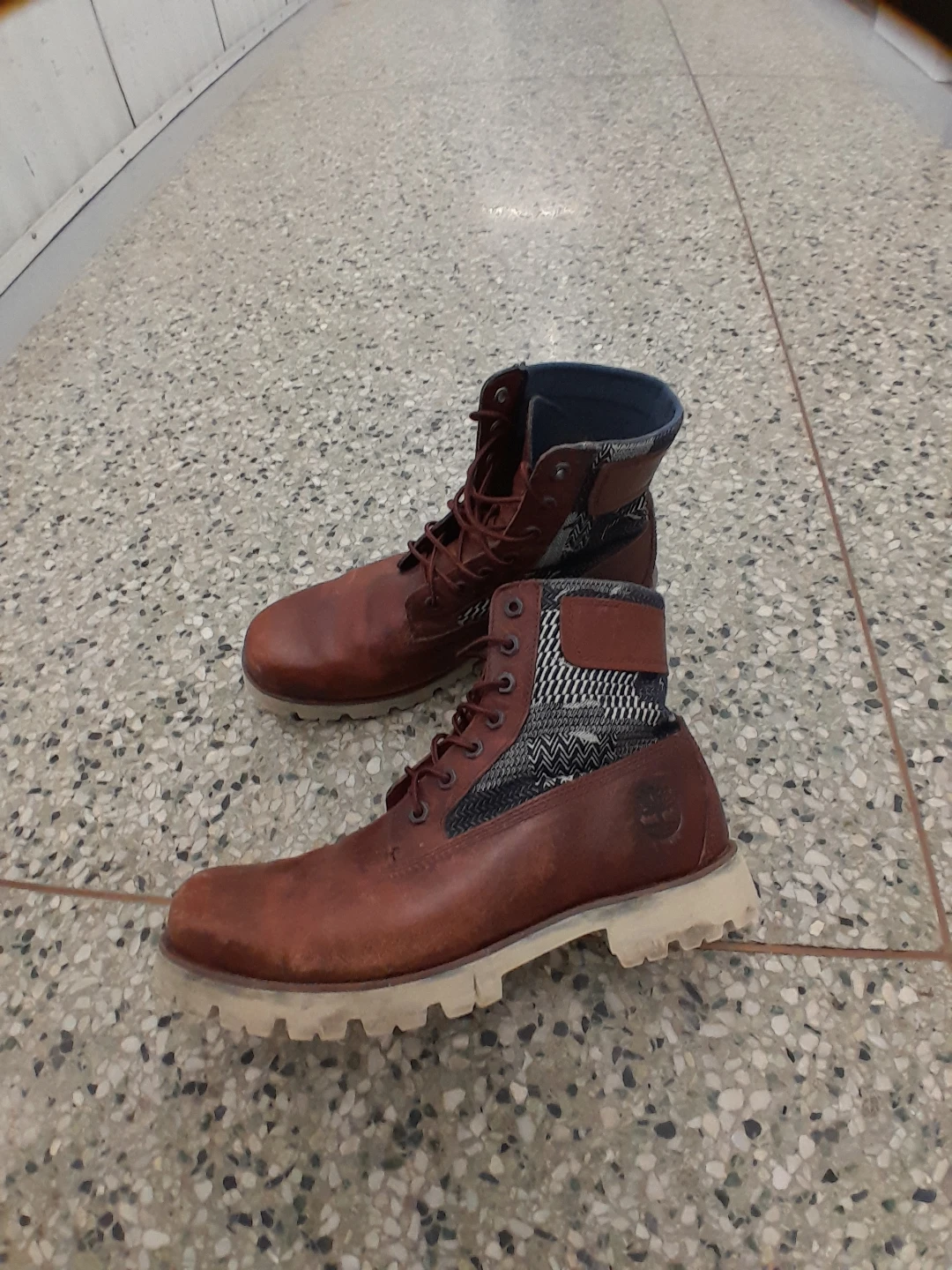Timberland Brown Leather Boots Size 10 - photo 3
