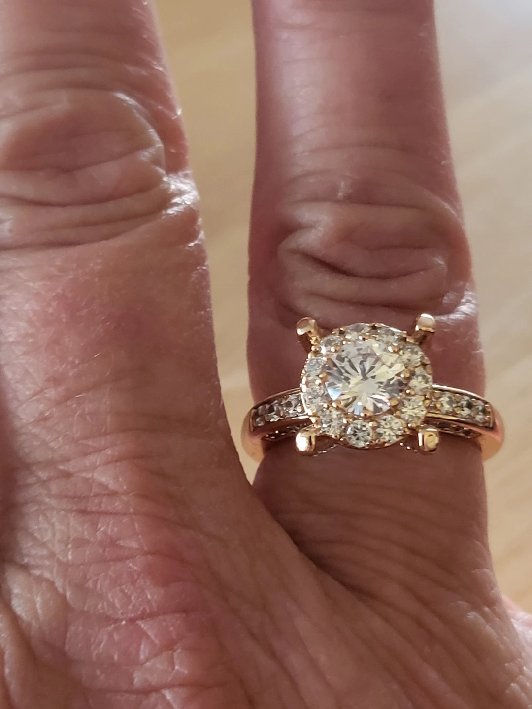 18k Rose Gold plated Engagement Ring - photo 5