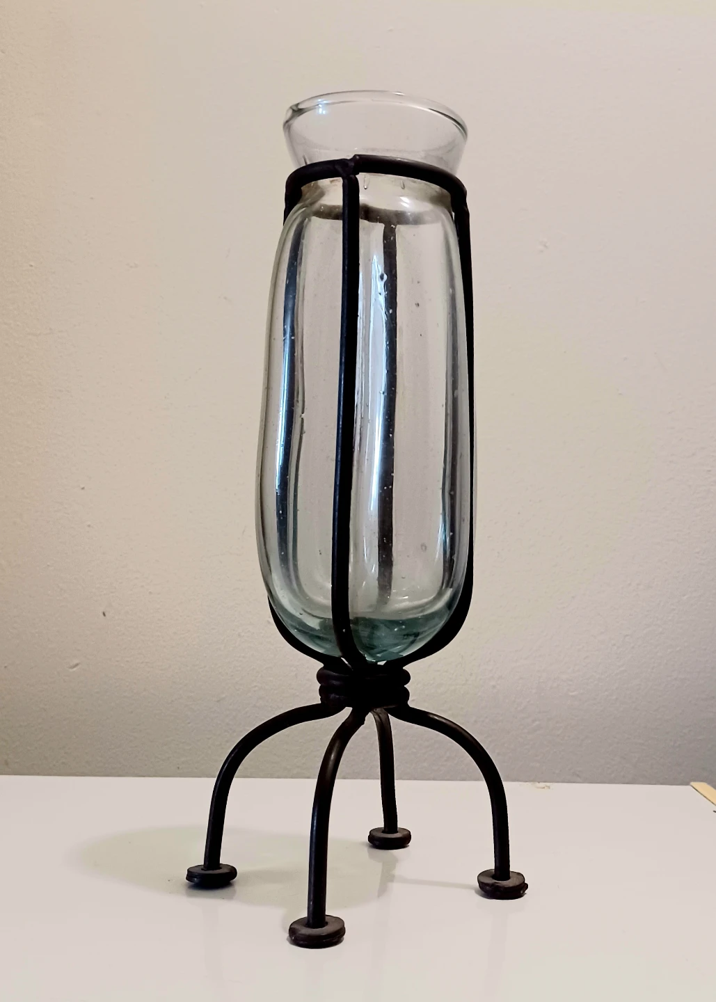 Vtg Handmade Glass Vase