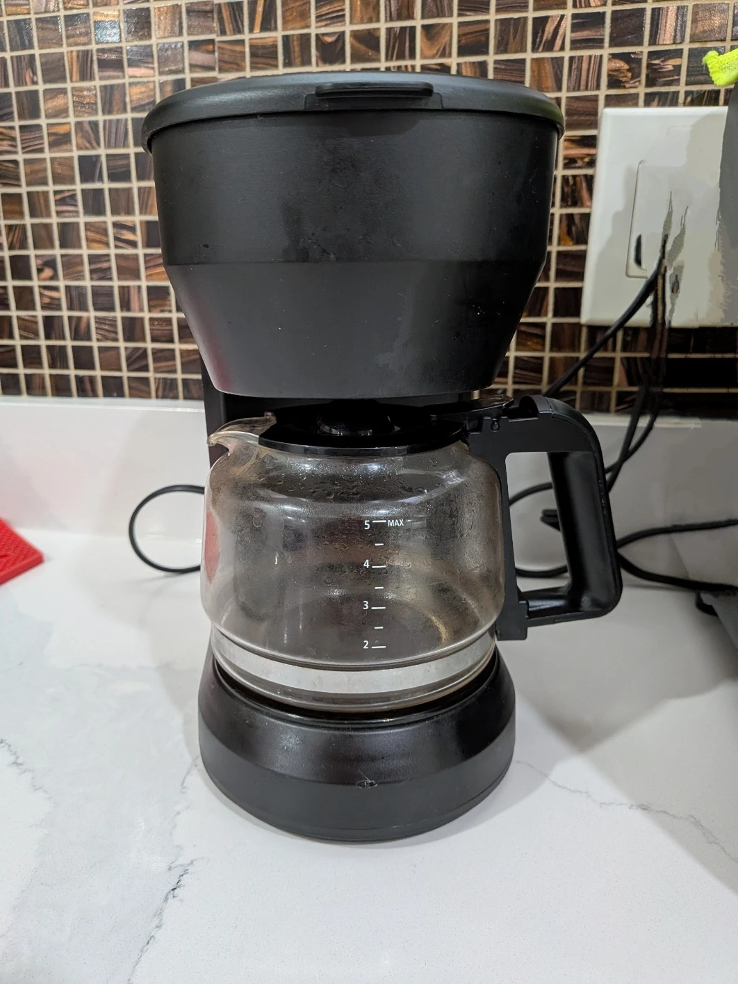 Black 5-Cup Coffee Maker