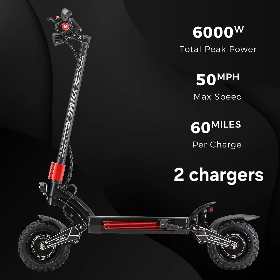 YUME RAPTOR 6000W Electric Scooter, 50 MPH