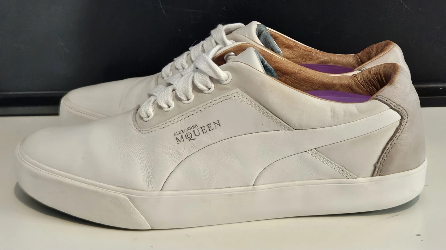 Alexander McQueen x Puma White Leather Sneakers