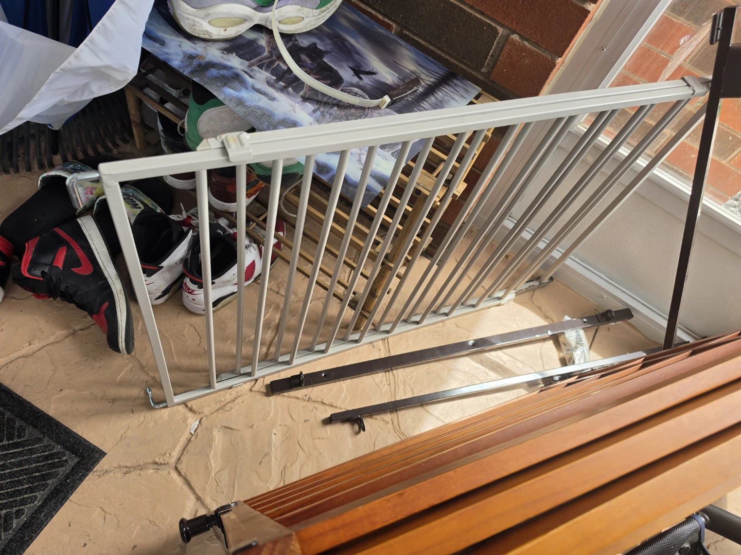 Baby Safety Gate Metal White