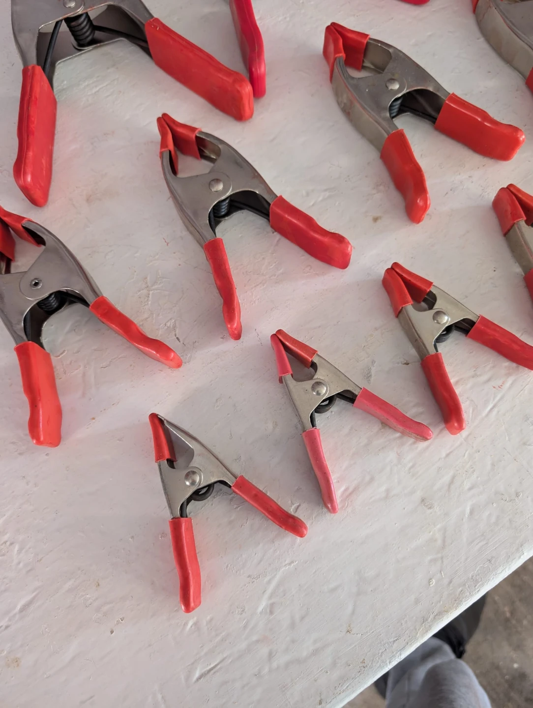 11 Piece Spring Clamp Set with Red Handles - photo 5