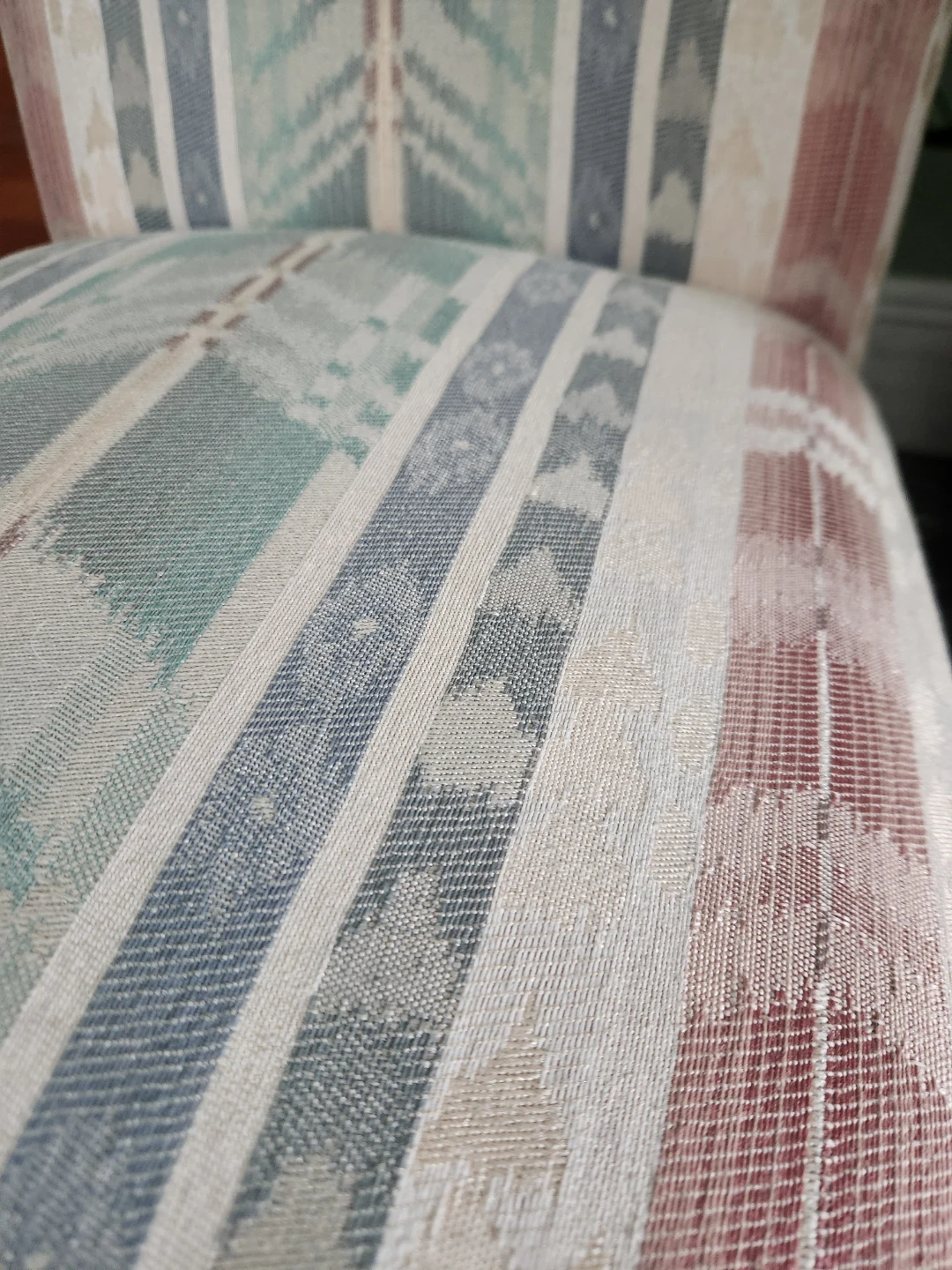 Striped Upholstered Dining Chair - photo 4