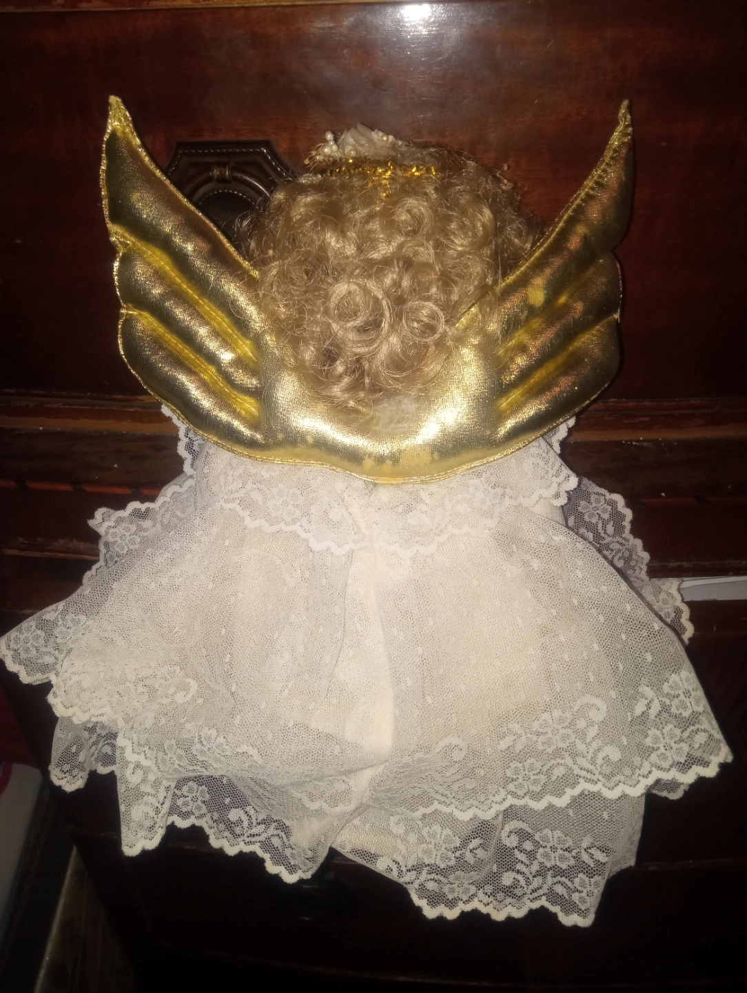 Vintage Phyllis Parkins Angel Doll Tree Topper with Gold Wings - photo 2