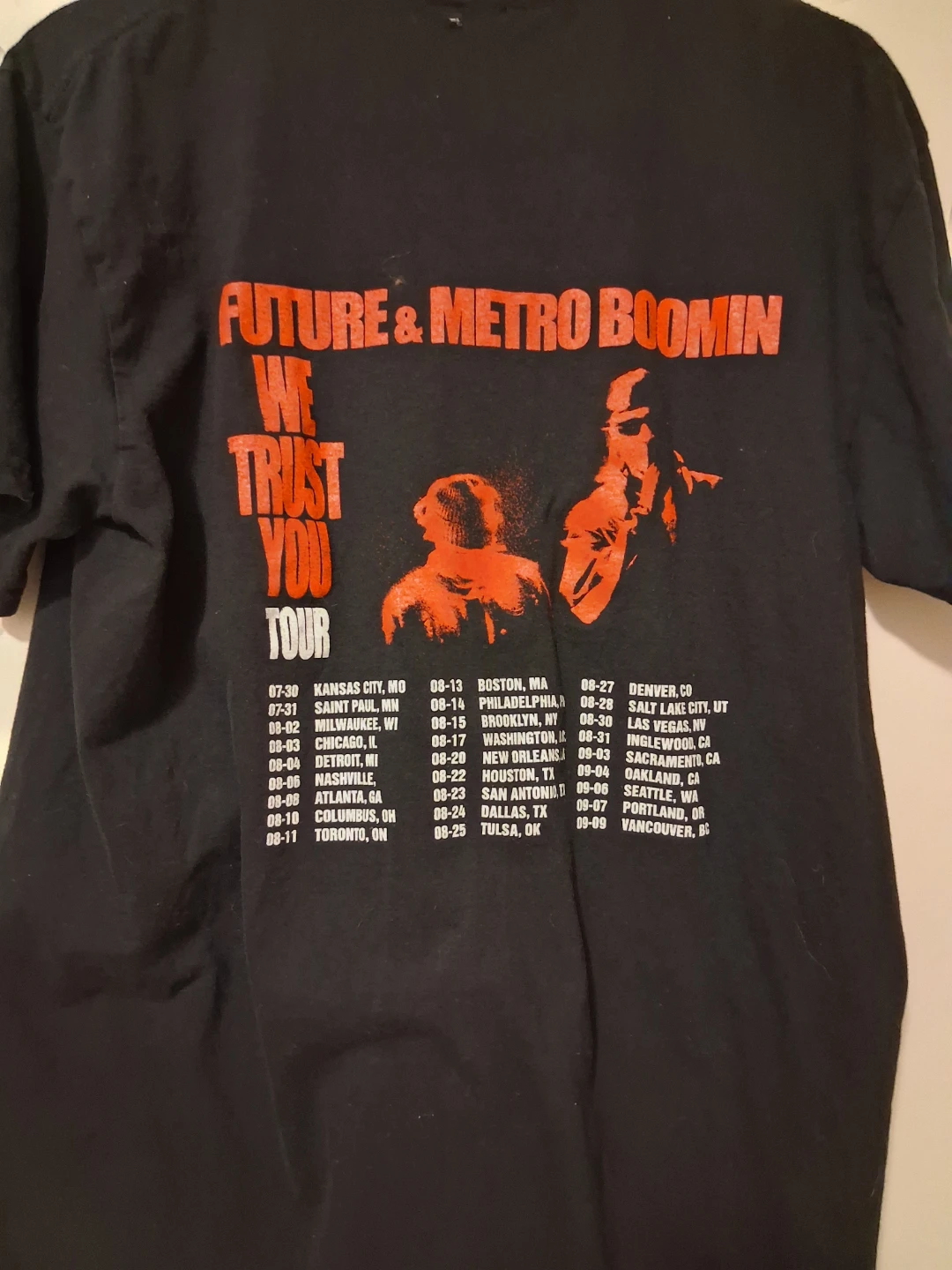 Future & Metro Boomin We Trust You Tour T-Shirt Size Large - photo 5