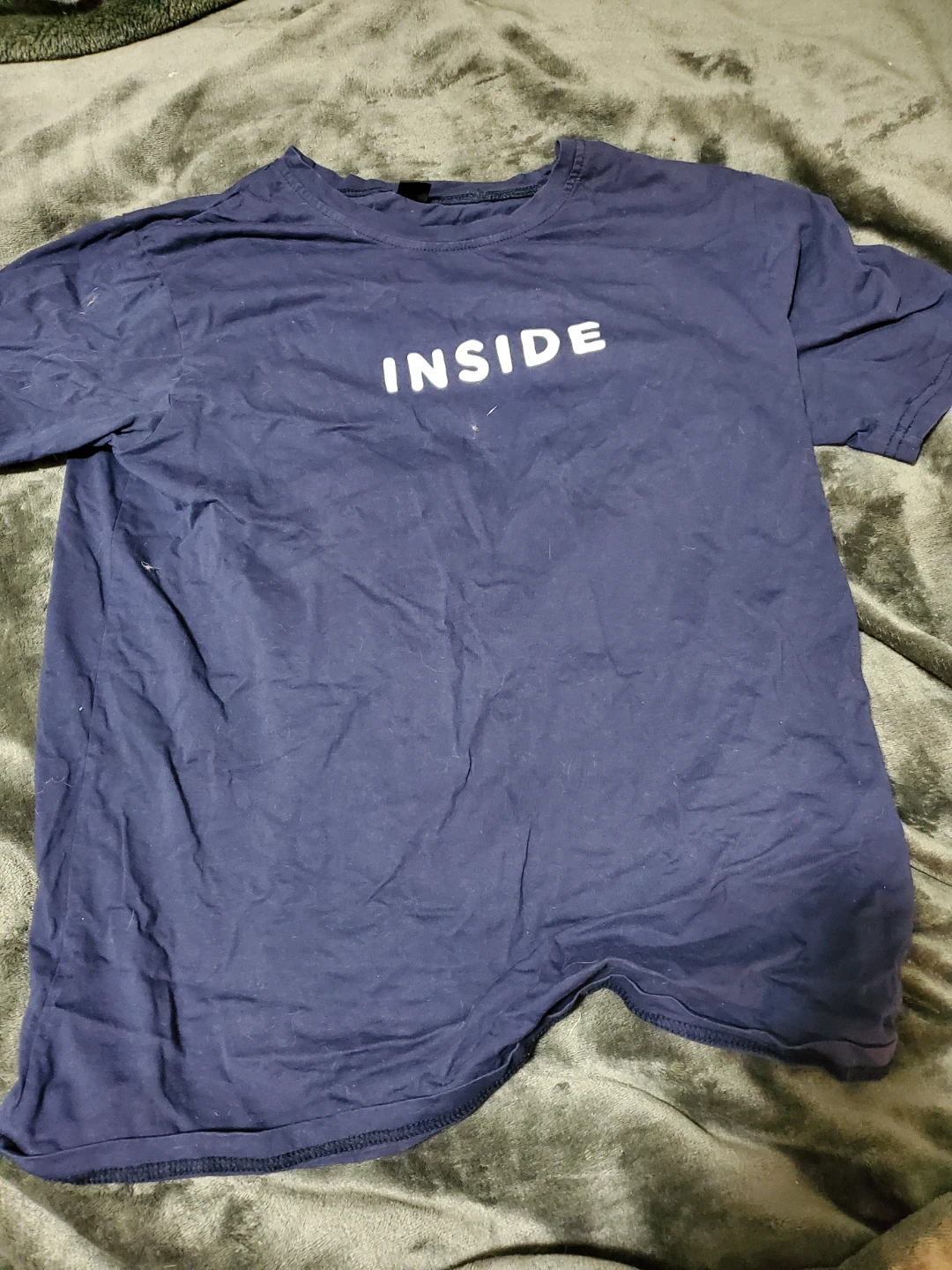 Navy Blue "INSIDE" Graphic T-Shirt - photo 3