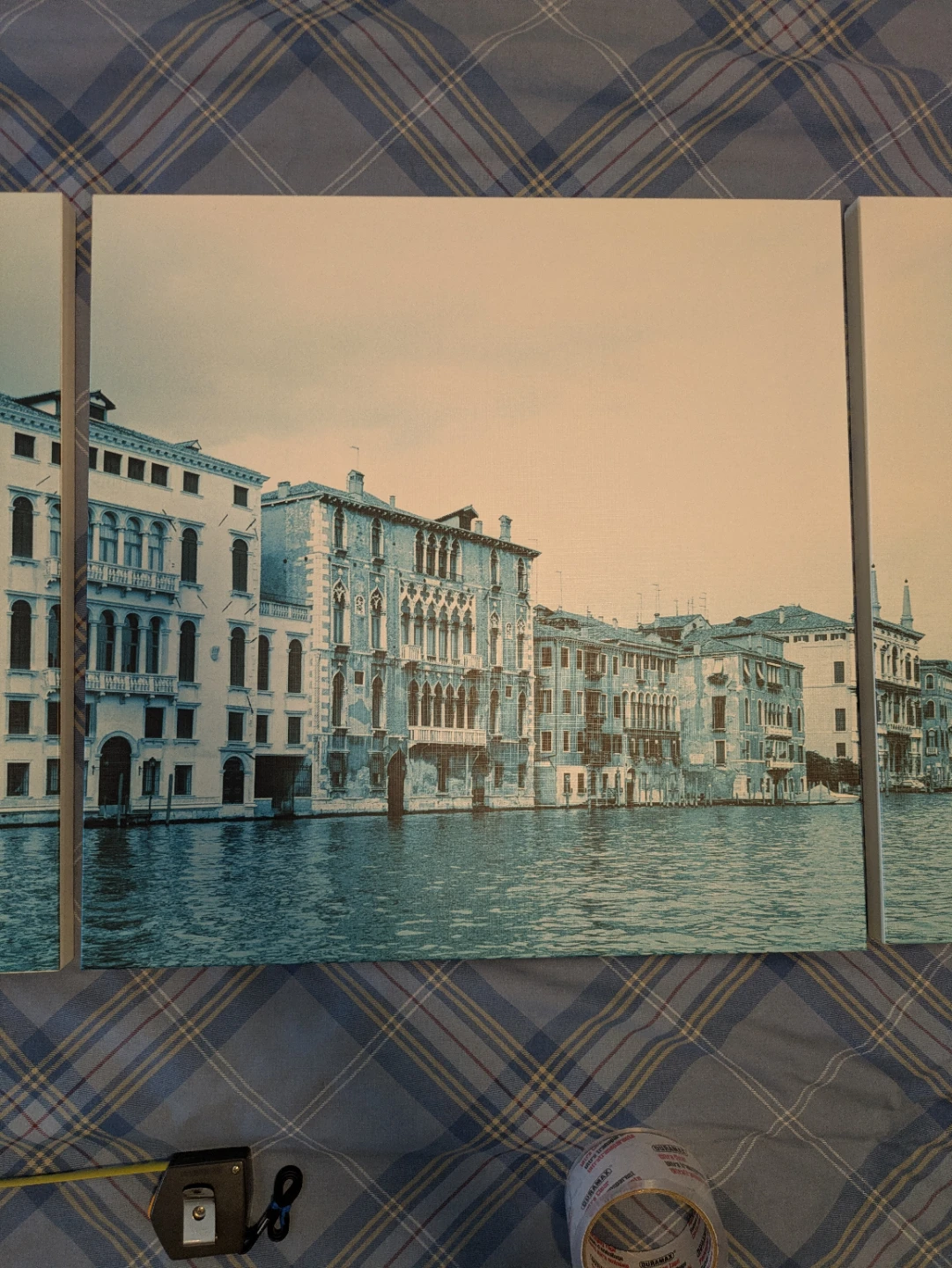 Venice Canal Scene Canvas Art Print Triptych - photo 3