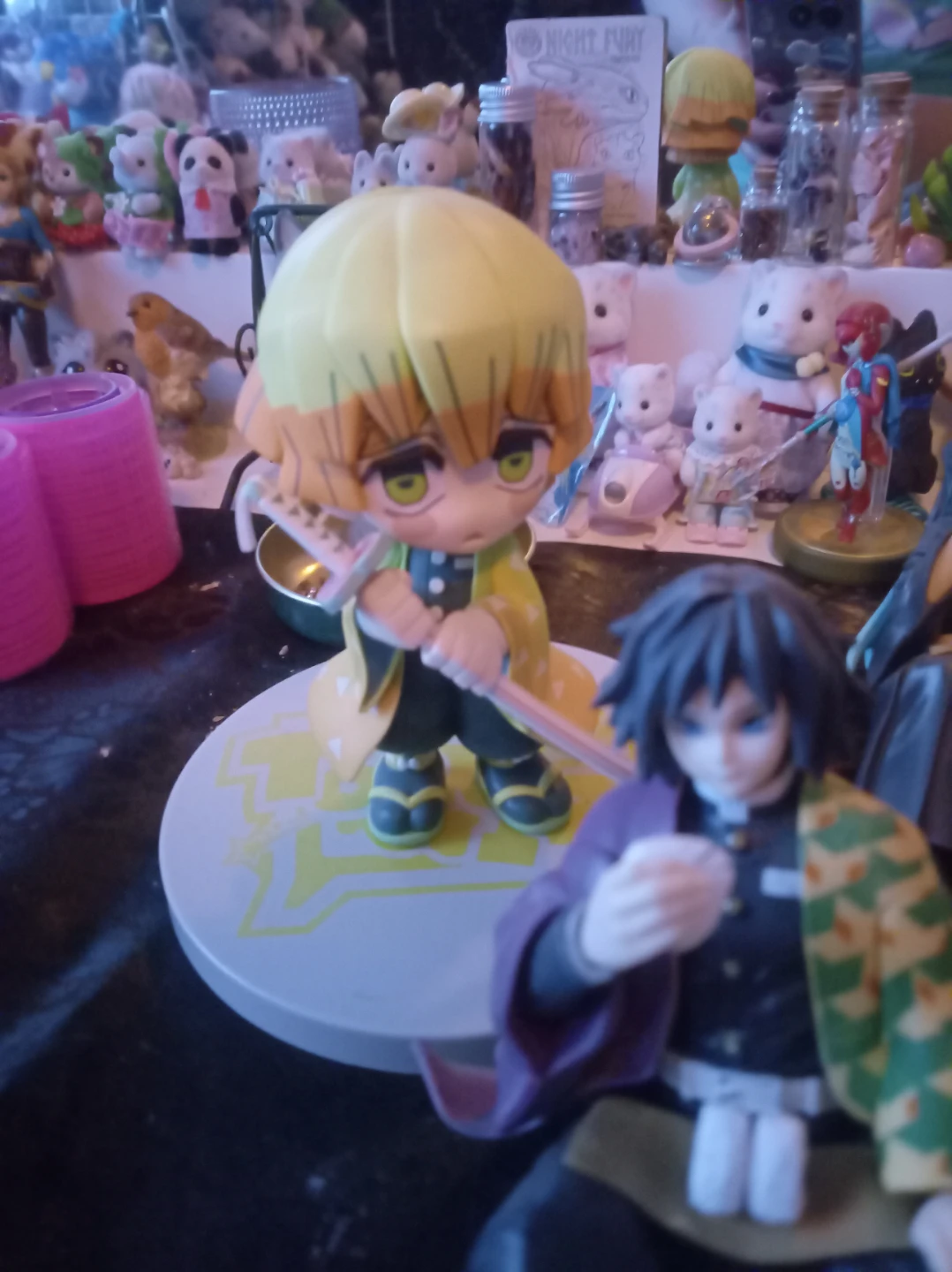 Collection of Demon Slayer and My Hero Academia Figurines