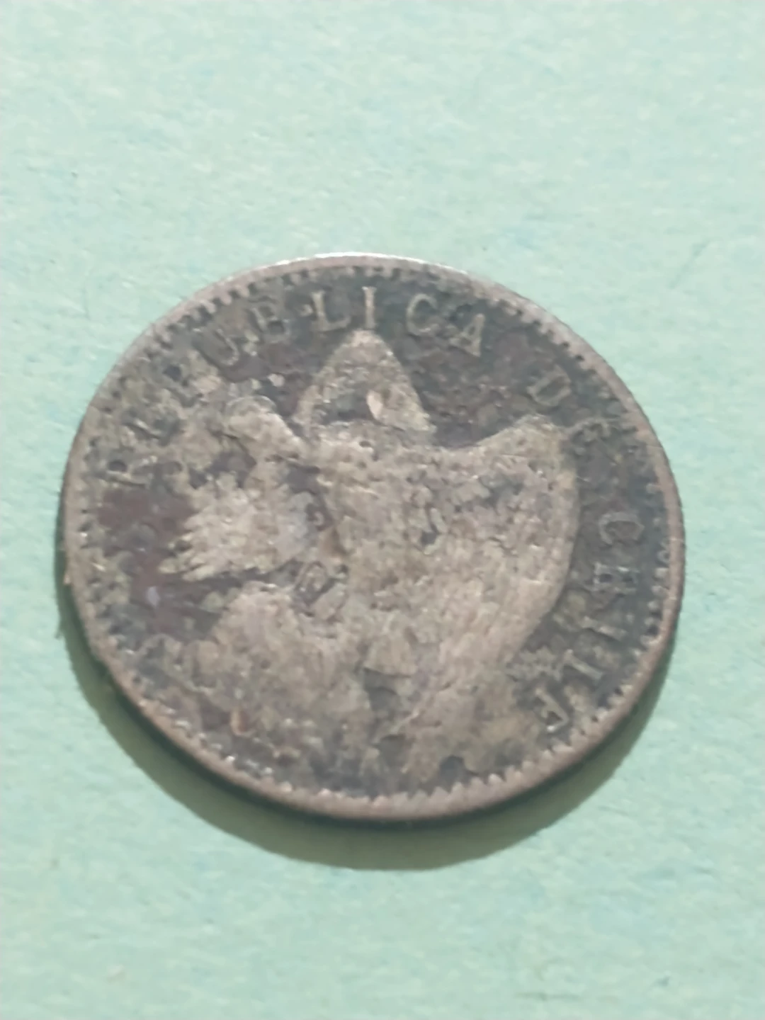 1910 Chile 5 centavos .400 silver coin KM #155.2 - photo 4