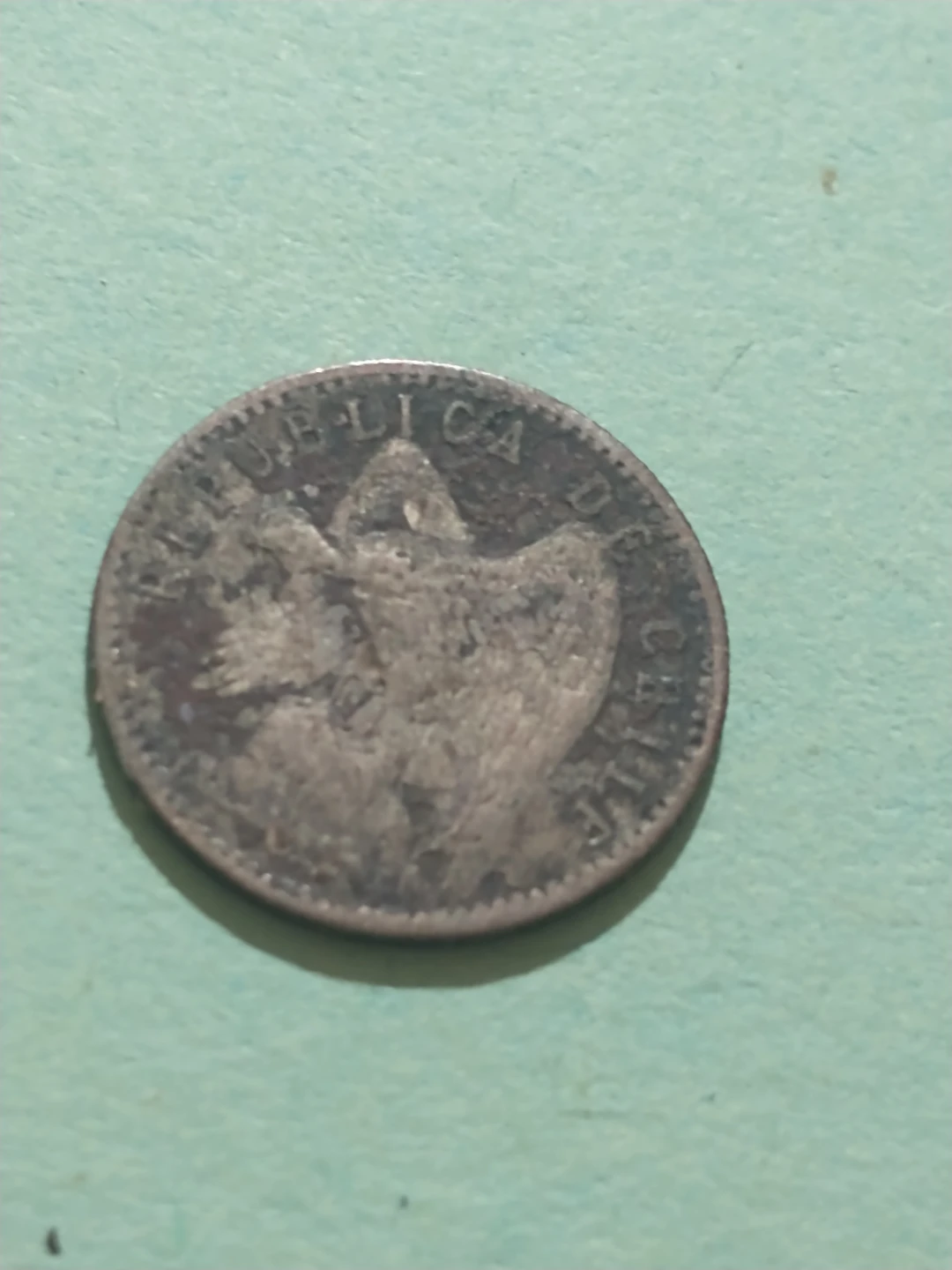 1910 Chile 5 centavos .400 silver coin KM #155.2 - photo 5