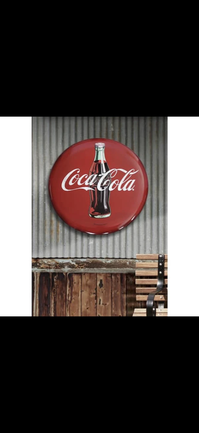 New Coca-Cola Round Metal button Sign