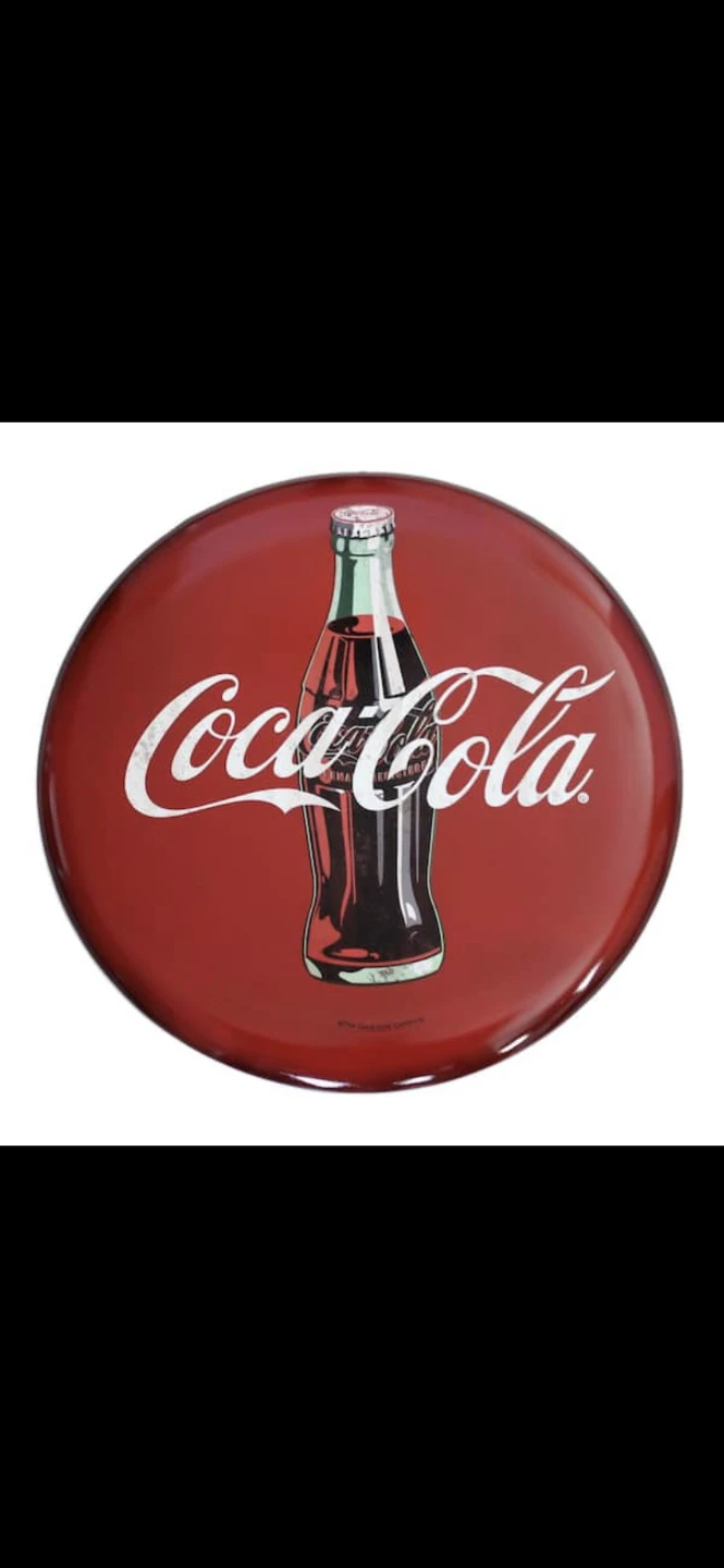 New Coca-Cola Round Metal button Sign - photo 3