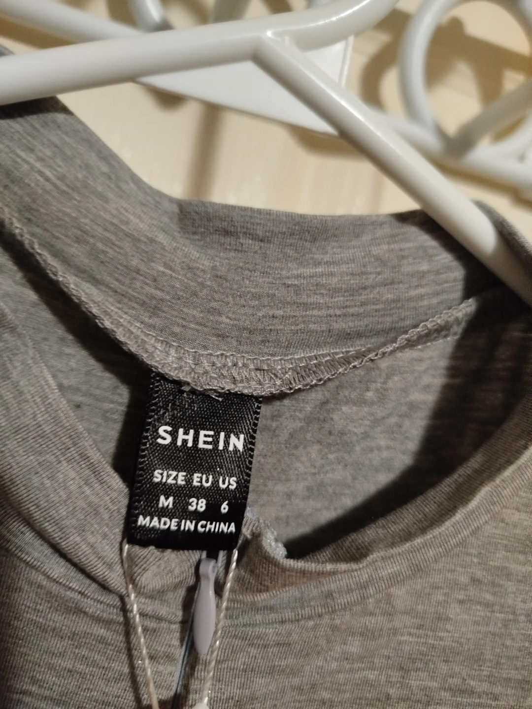 SHEIN Grey Long Sleeve Bodysuit Jumpsuit Size M