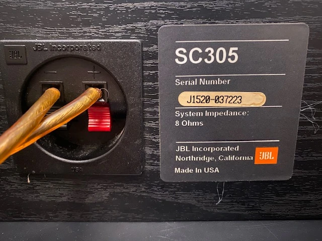 JBL SC305 Centre Channel Speaker - photo 2