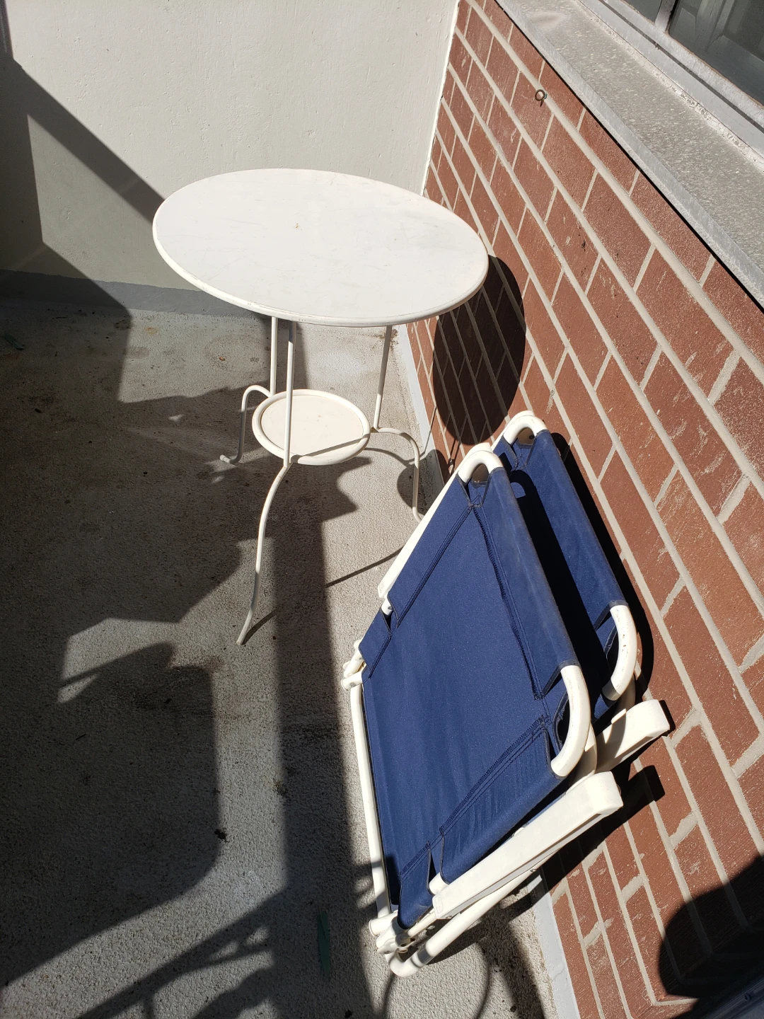Blue Patio Chairs and Table Set - photo 3