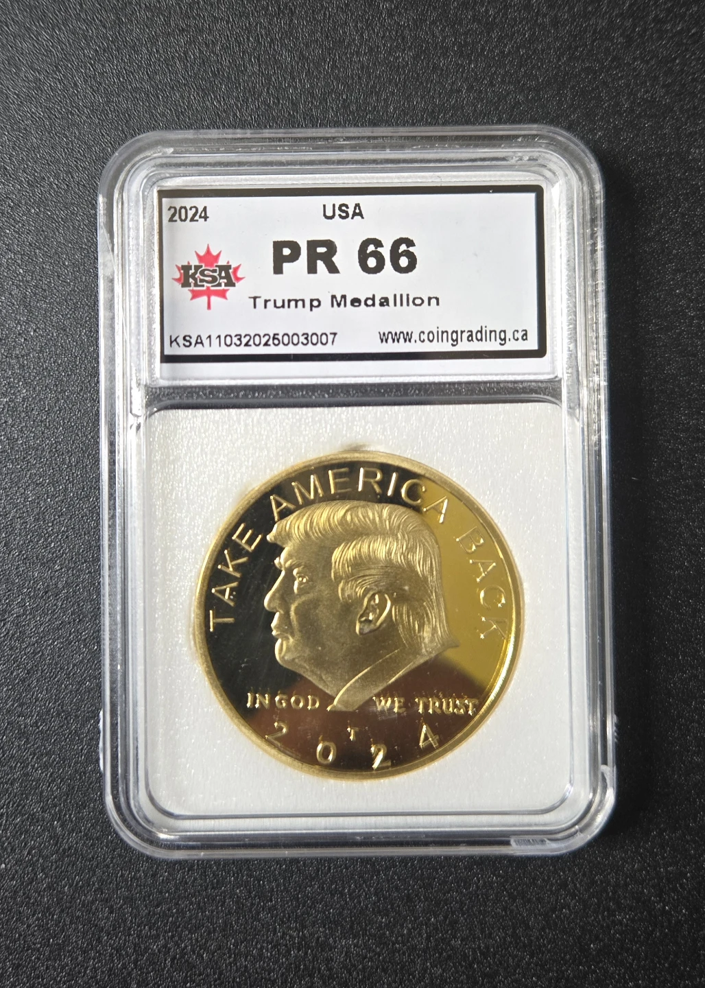 Donald Trump Medallion PR 66