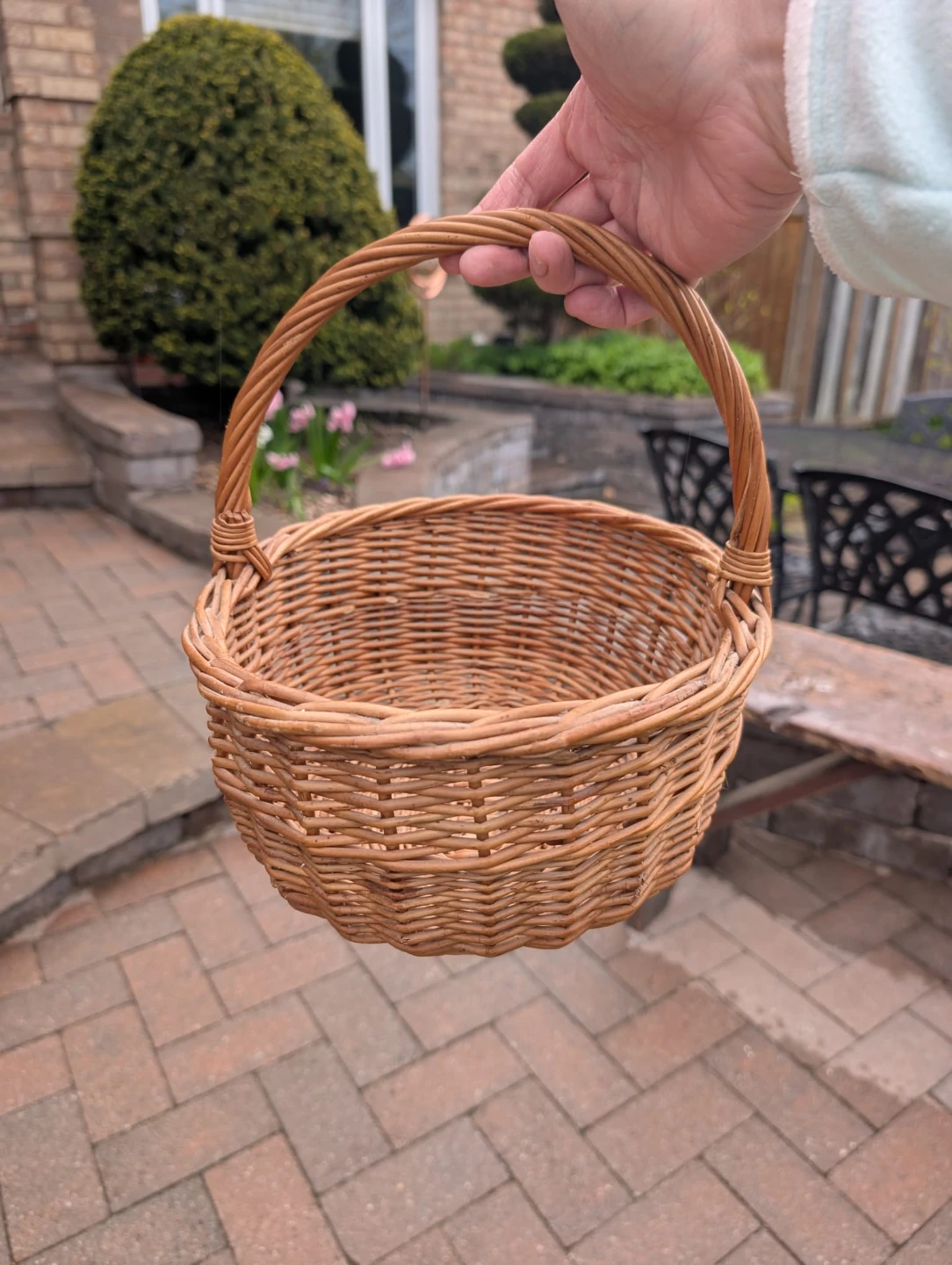 Vintage Wicker Basket with Handle