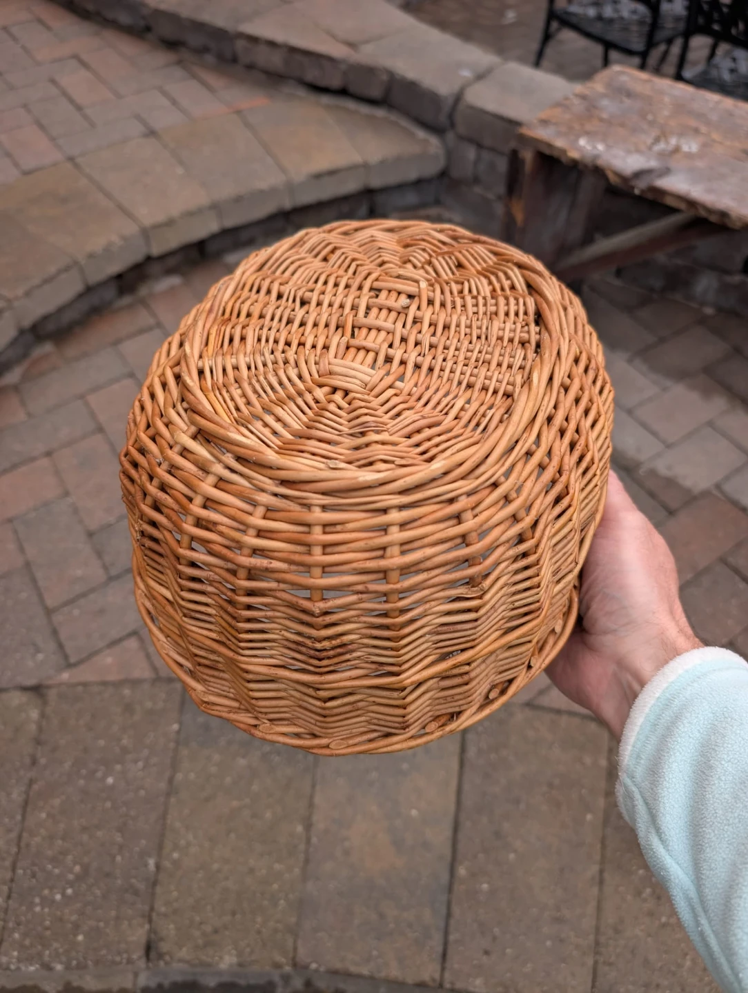 Vintage Wicker Basket with Handle - photo 4