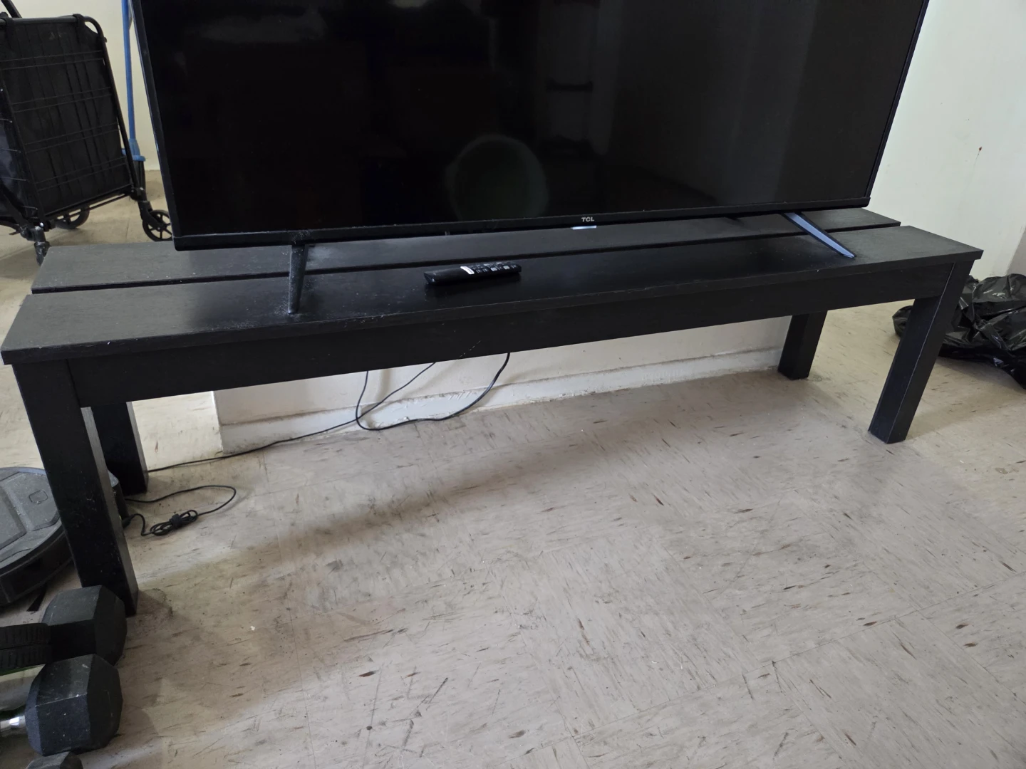 Black Wooden TV Stand/Bench