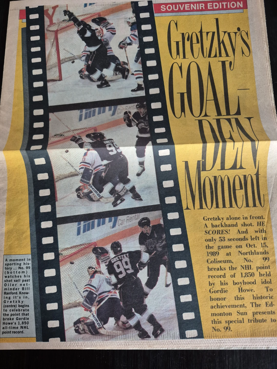 Wayne Gretzky "The Man and His Moment" Souvenir Edition
