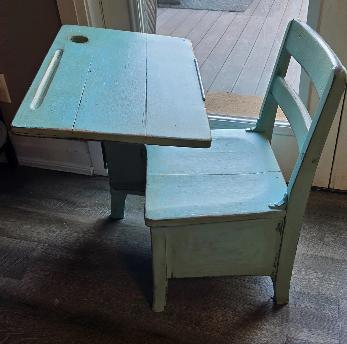Vintage Children's School Desk - photo 2