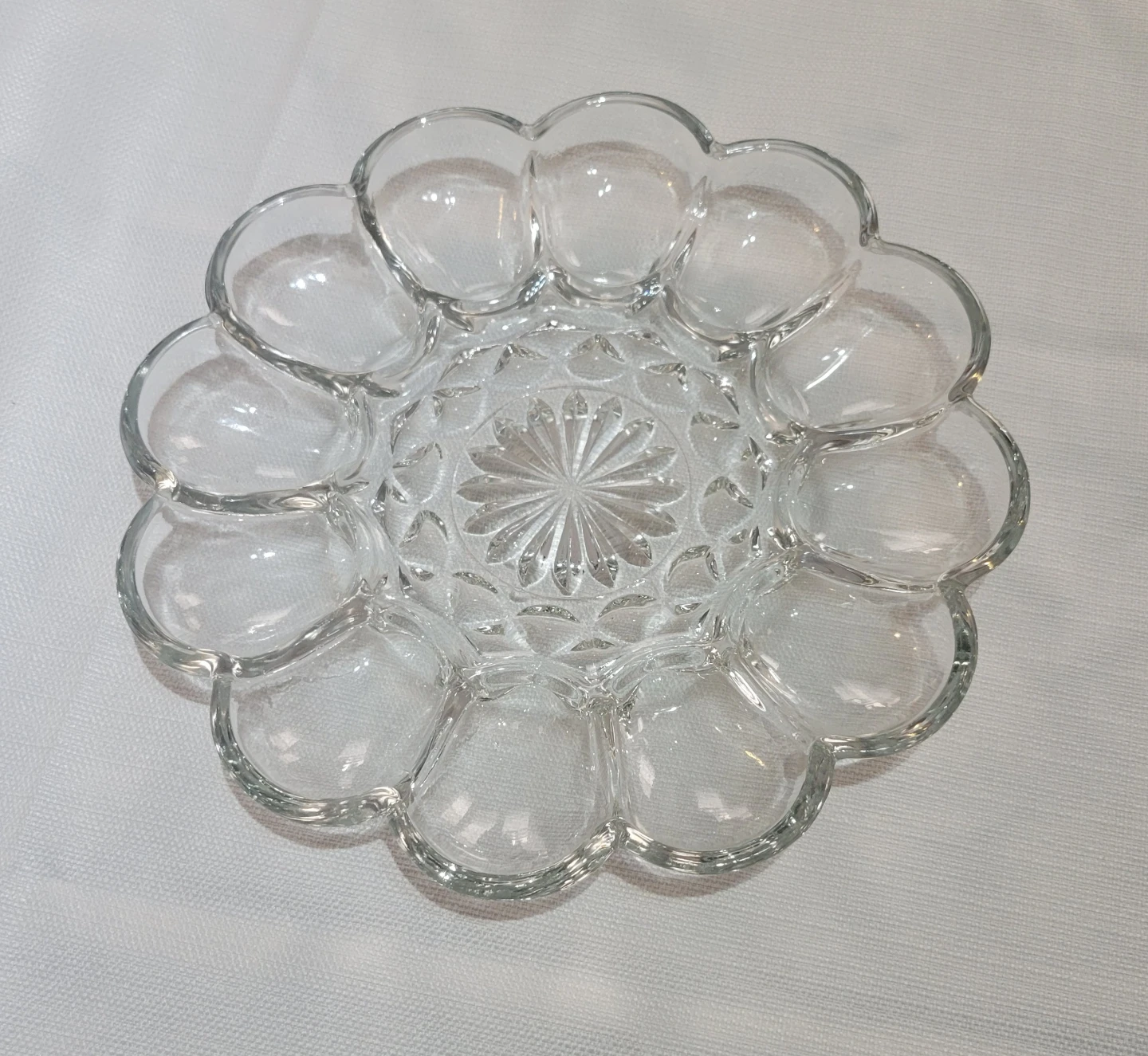 Glass Egg Serving Plate Tray