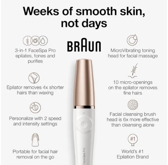 Braun FaceSpa Pro 3-in-1 Epilator - photo 4