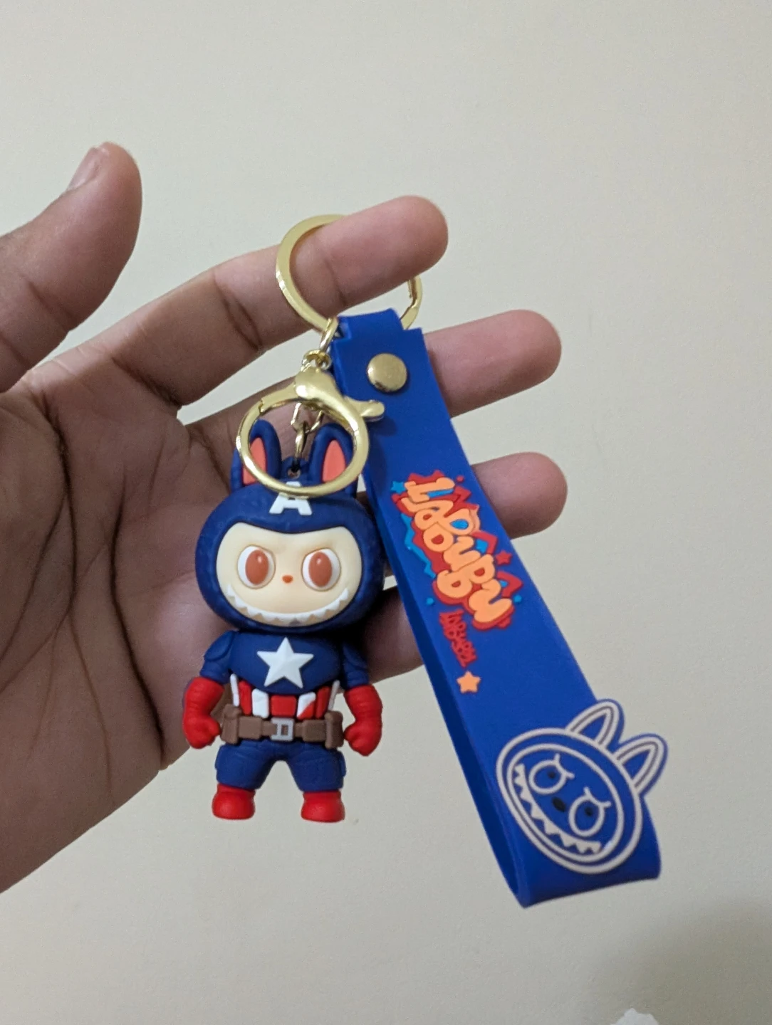 Labubu Captain America Keychain
