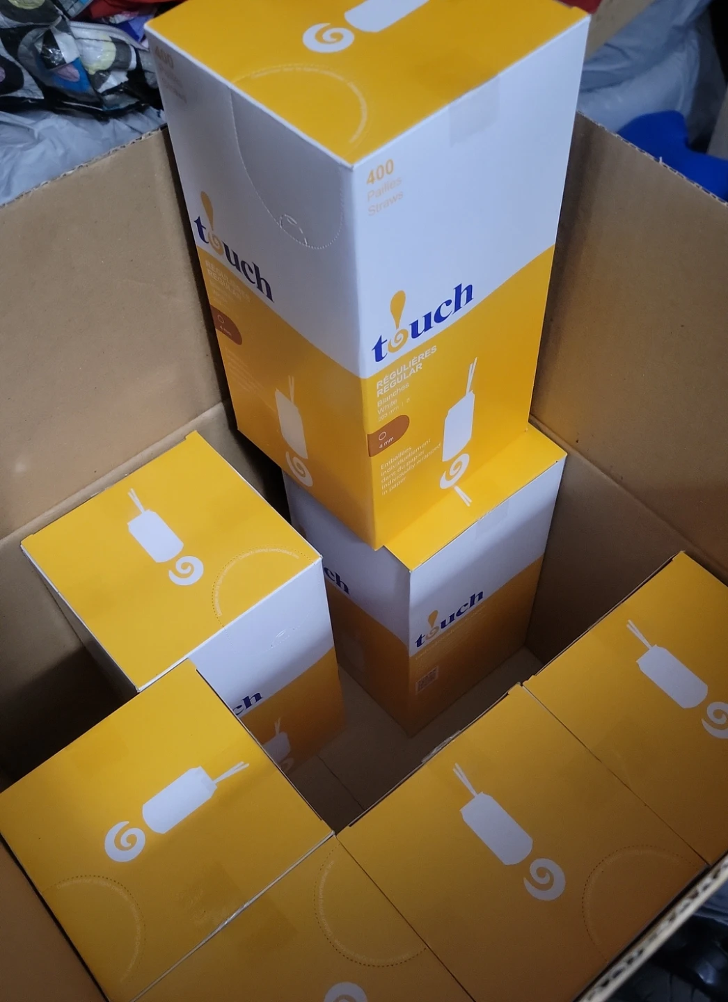 Touch Regular Straws - 400 Count, White - photo 2