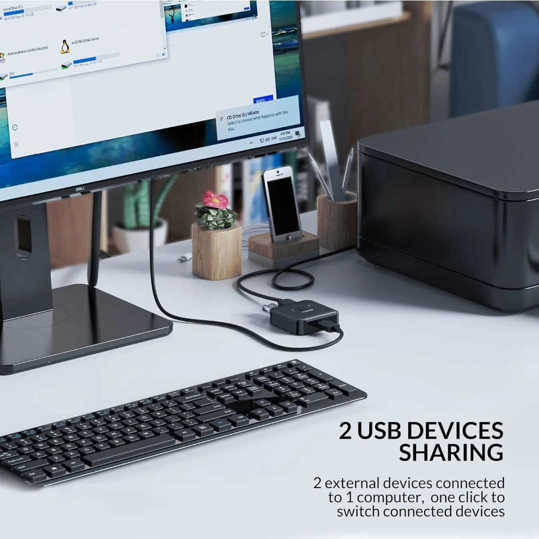USB 3.0 Switcher 1 In 2 Out, ABS - photo 3