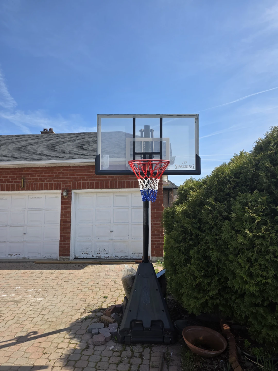Spalding Portable Basketball Hoop with Clear Backboard