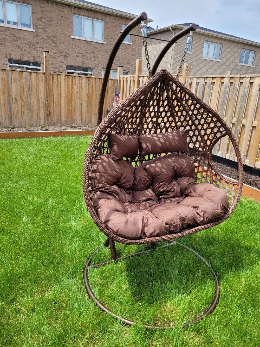 Brown extra large  Hanging Egg Chair with Cushions - photo 2