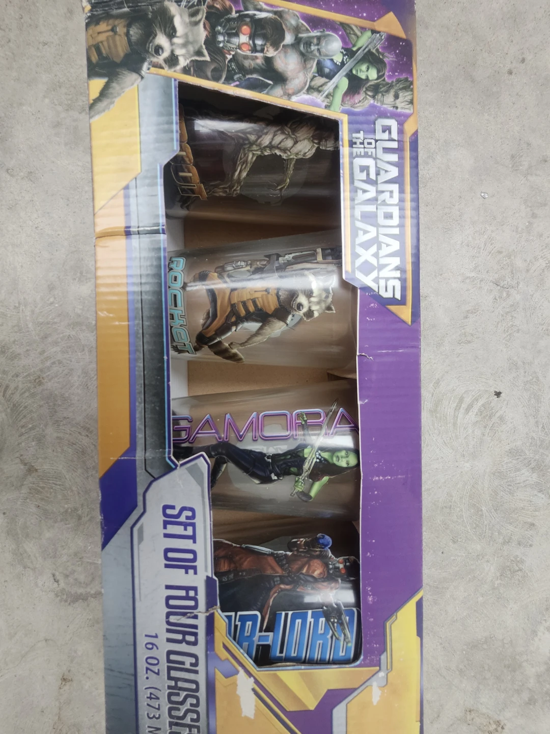 Guardians of the Galaxy Set of Four 16oz Glasses