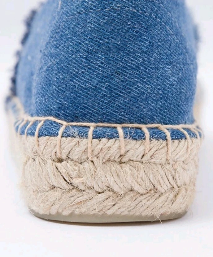 Brand new Fashion Denin Straw Fisherman Flat Heels - photo 2