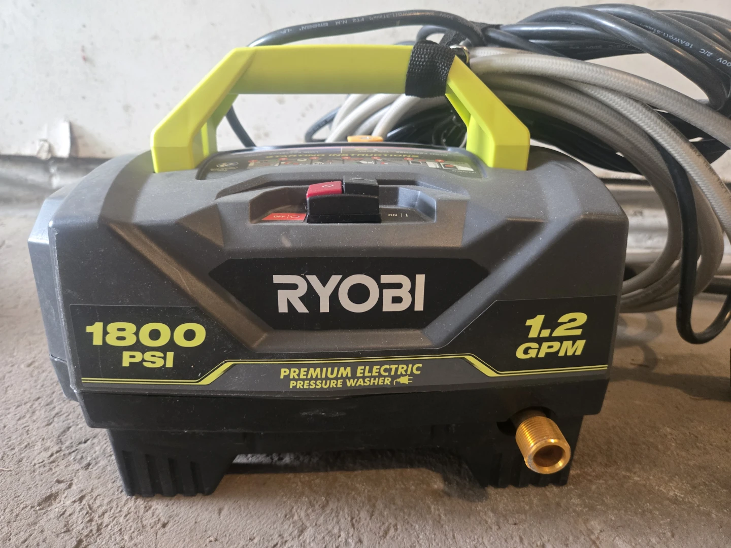 RYOBI pressure washer 1800 PSI