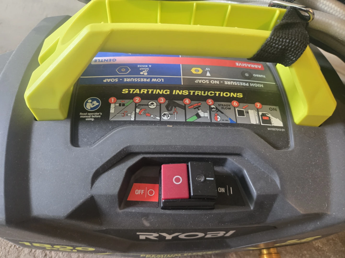 RYOBI pressure washer 1800 PSI - photo 2