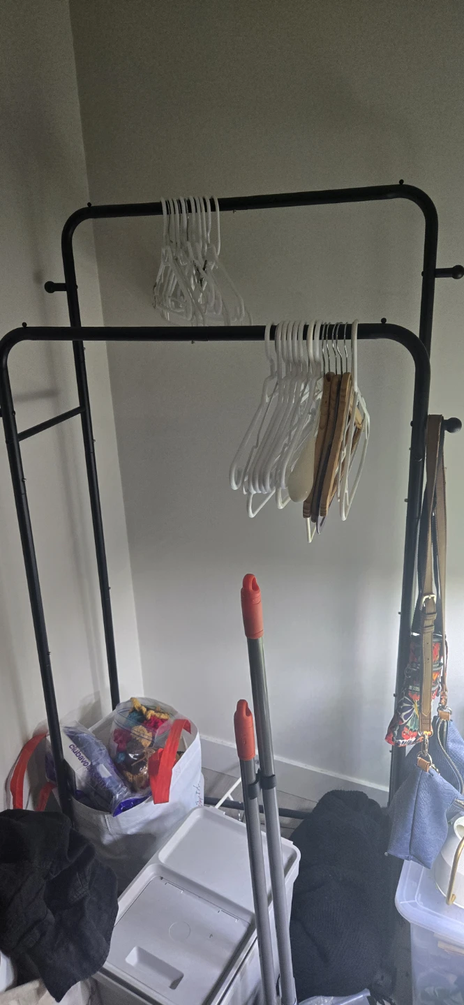 Sakugi Double-Rod Clothing Rack - Black - photo 2