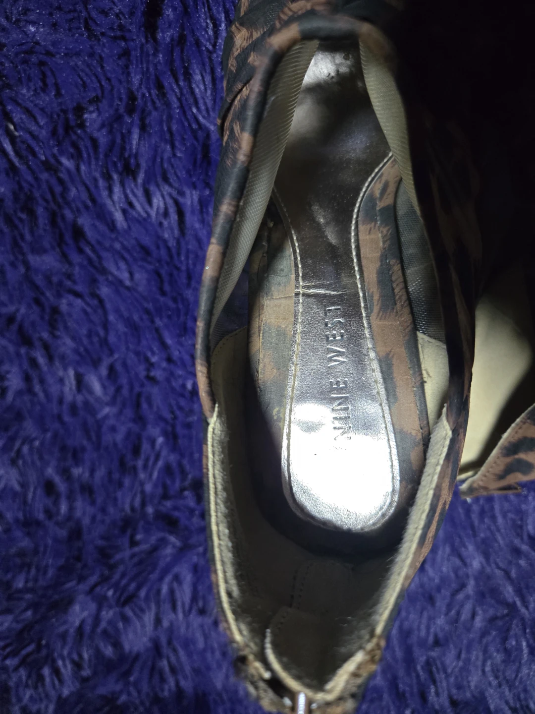 Nine West Leopard Print Ruffle Heels Size 7 - photo 4