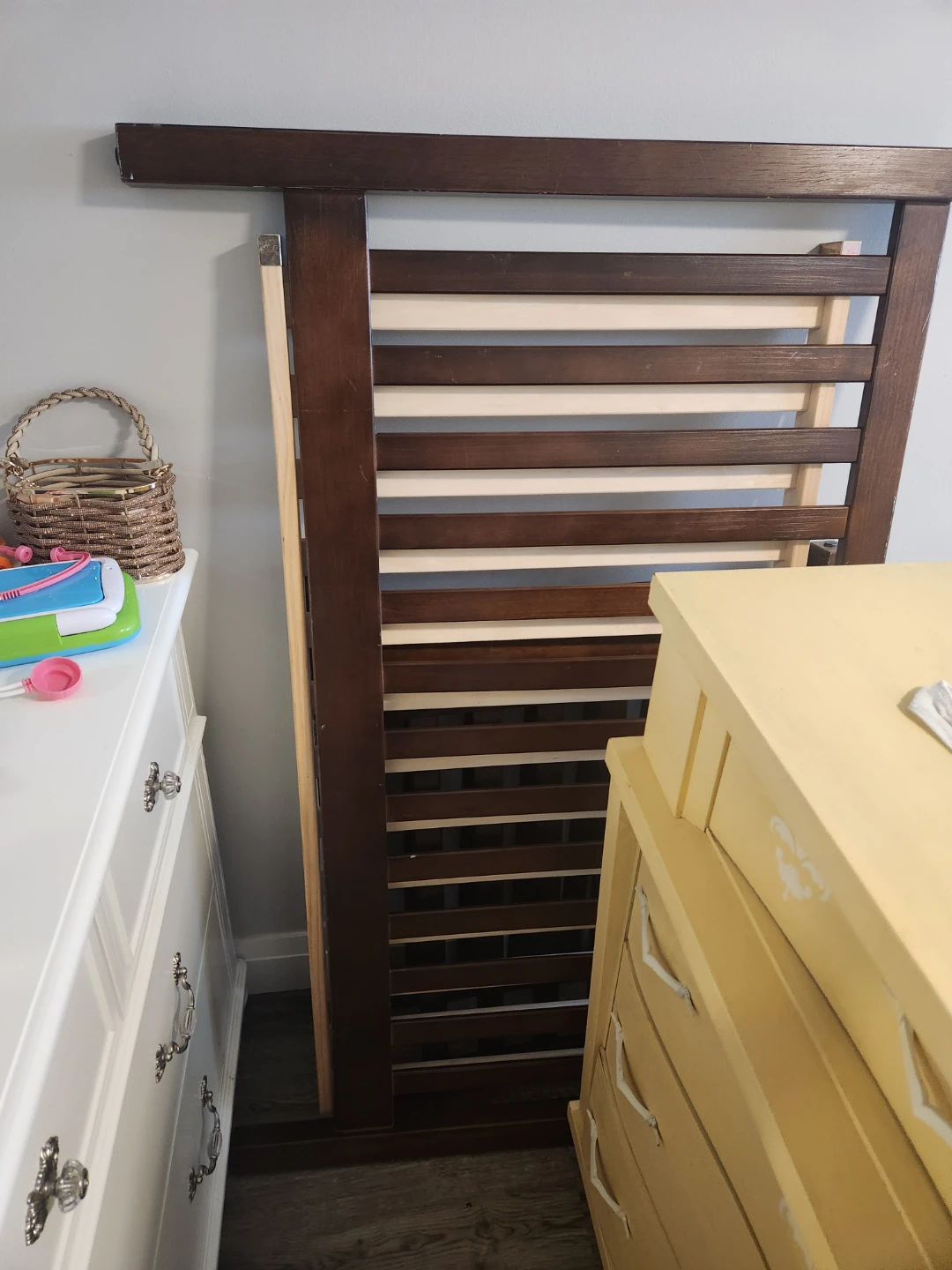 Wooden toddler bedframe and waterproof Mattress