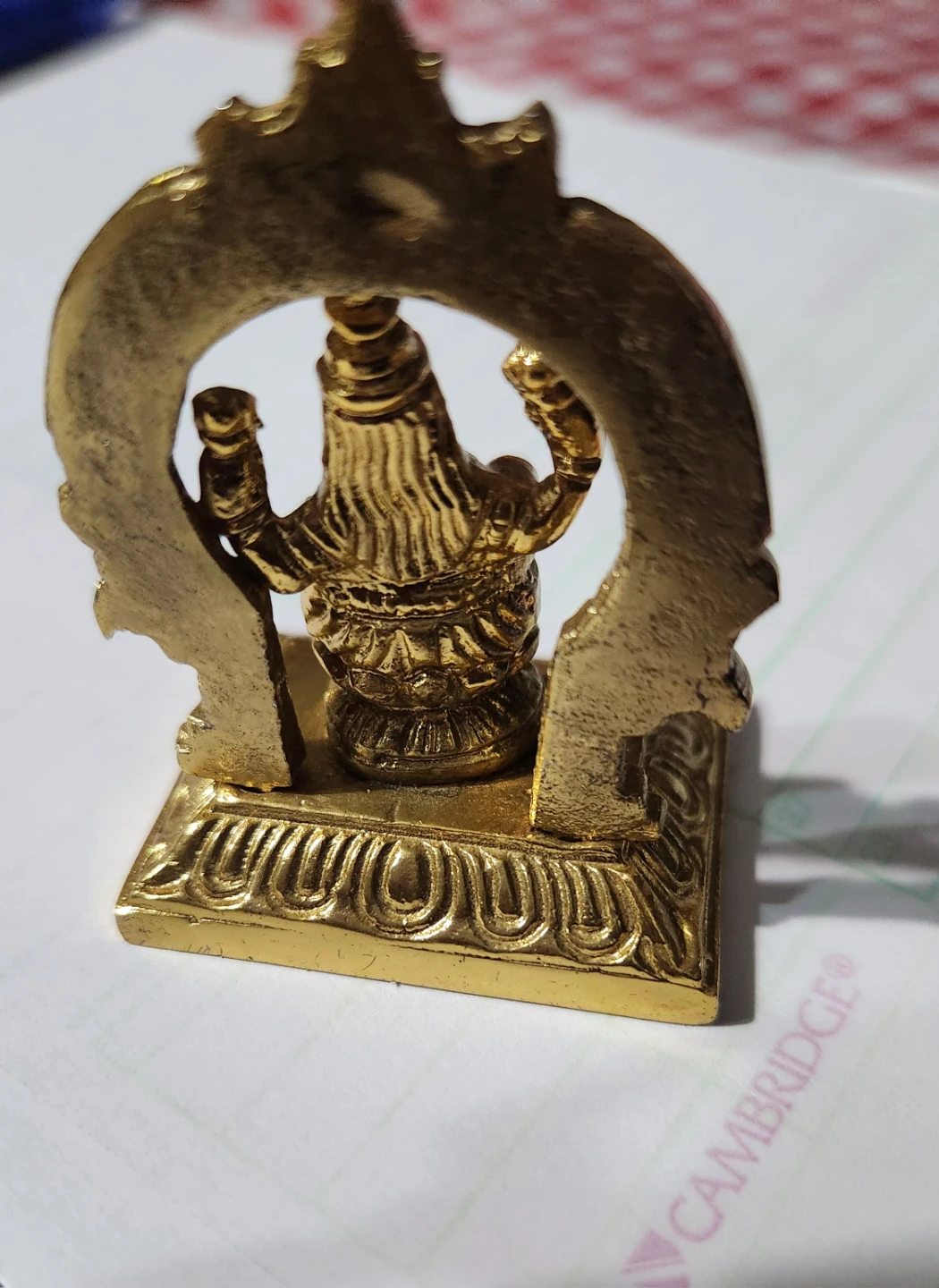 Golden Hindu Deity Saraswati Goddess car dash Figurine - photo 3