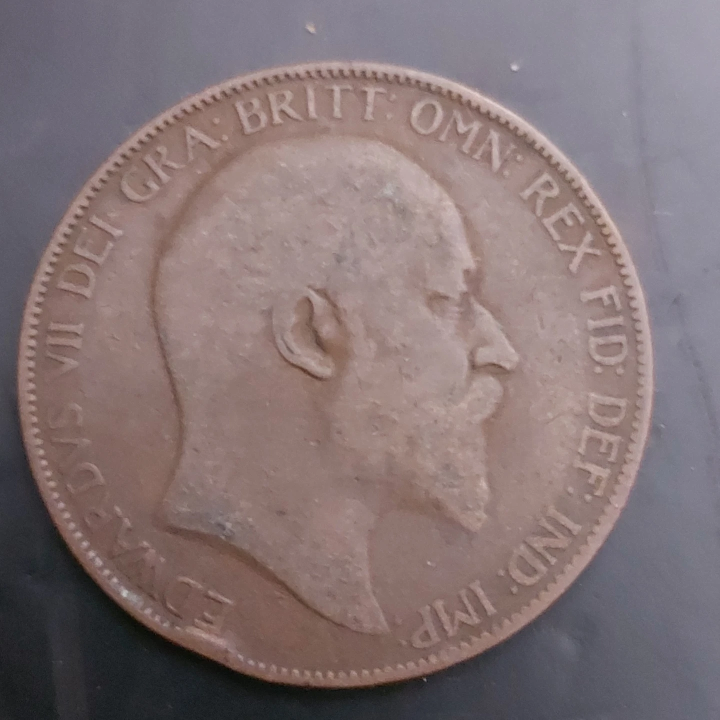 1906 British One Penny Coin - photo 2