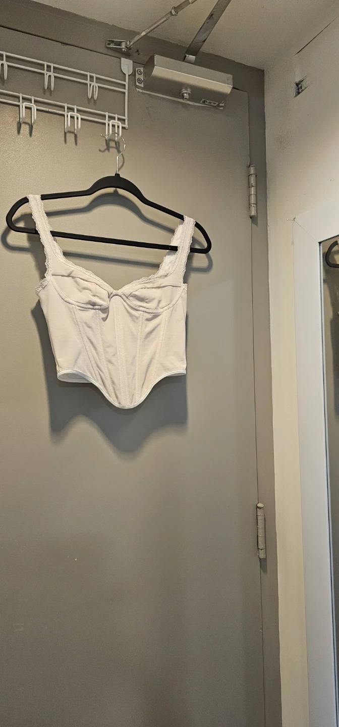 White Shein Corset Top Size S