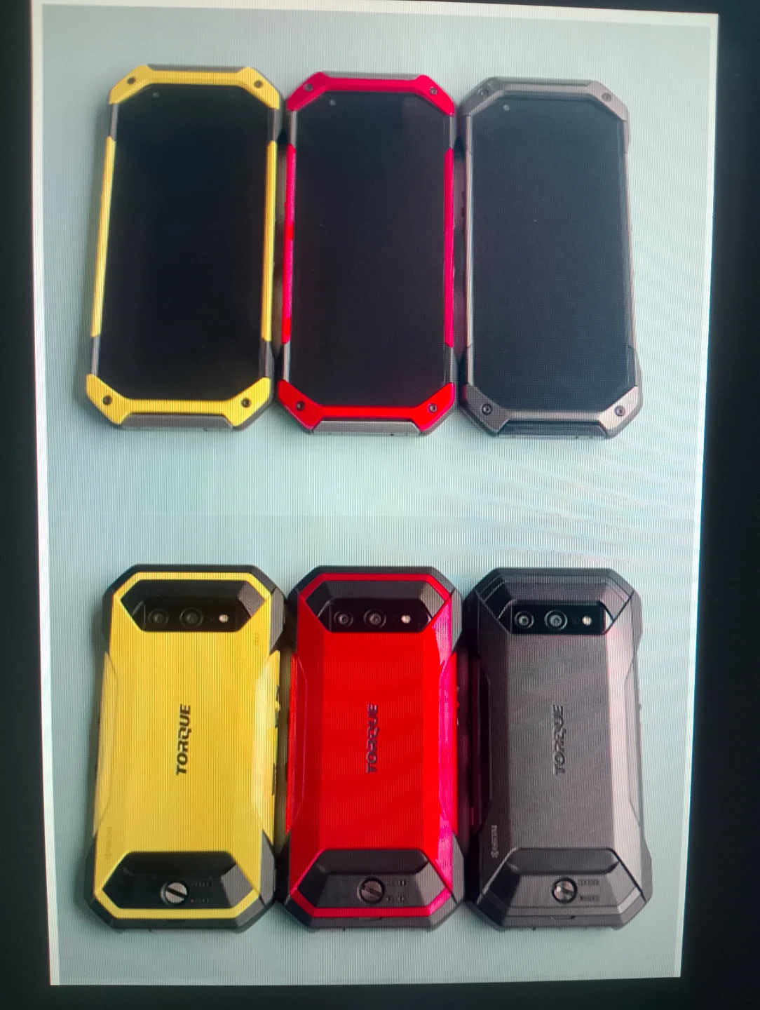 Red TORQUE Smartphone Unlocked Android 13 Rugged Phones Outdoor